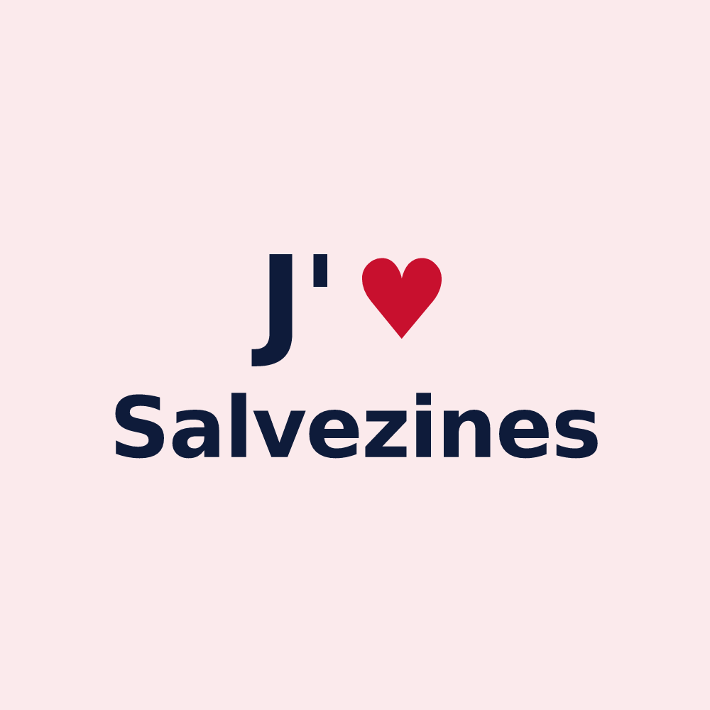 Magnet personnalisé Salvezines — design « J'aime Salvezines » imprimé sur le magnet