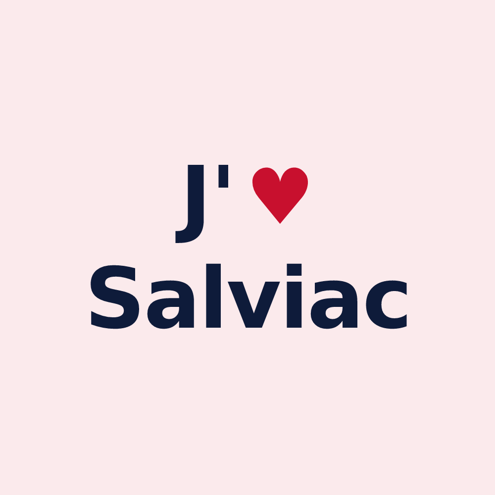 Magnet personnalisé Salviac — design J'aime Salviac