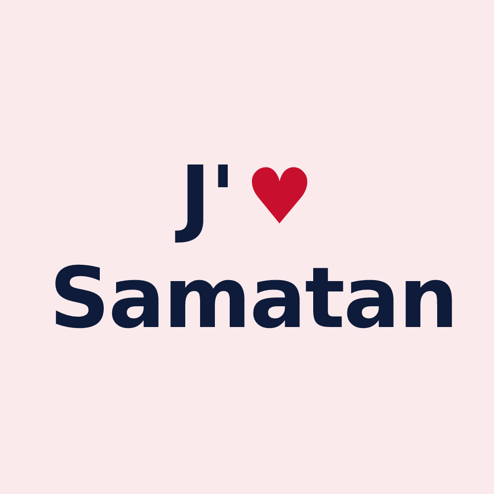 Magnet personnalisé Samatan — design J'aime Samatan