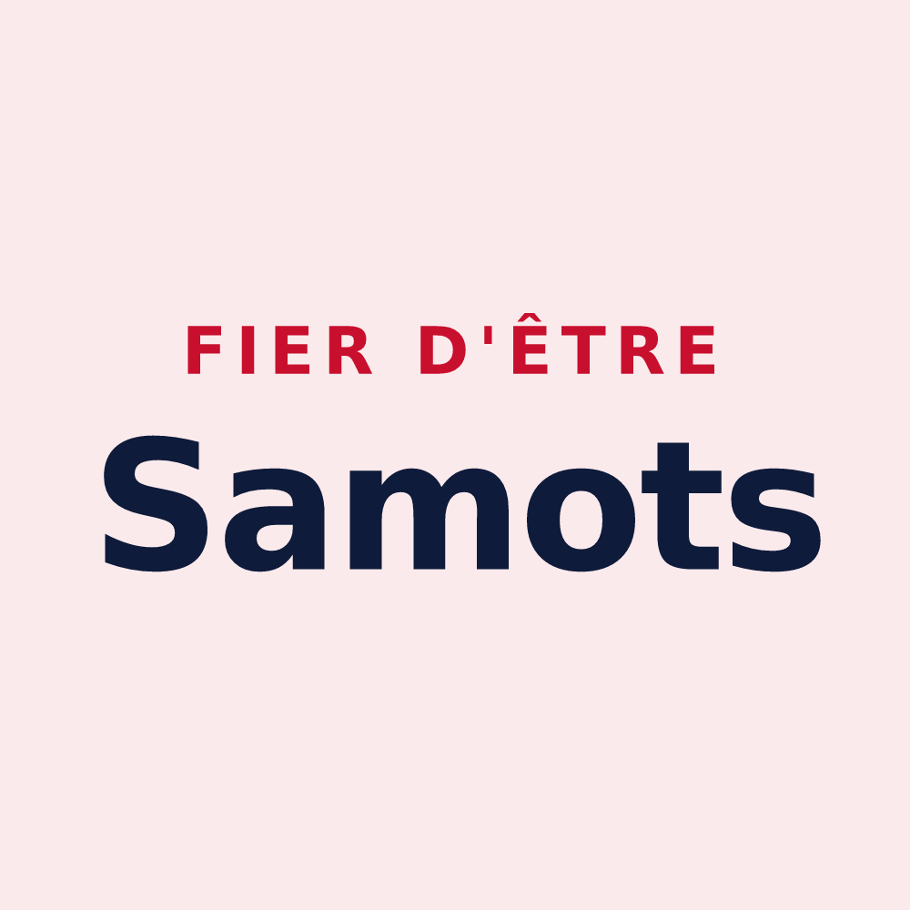 Magnet « Fier d'être Samots » — design pour Sames