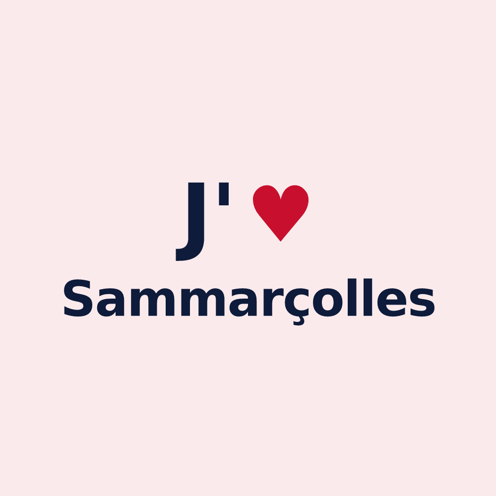 Magnet personnalisé Sammarçolles — design J'aime Sammarçolles