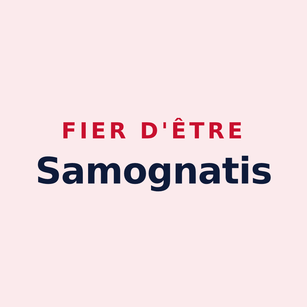 Magnet « Fier d'être Samognatis » — design pour Samognat