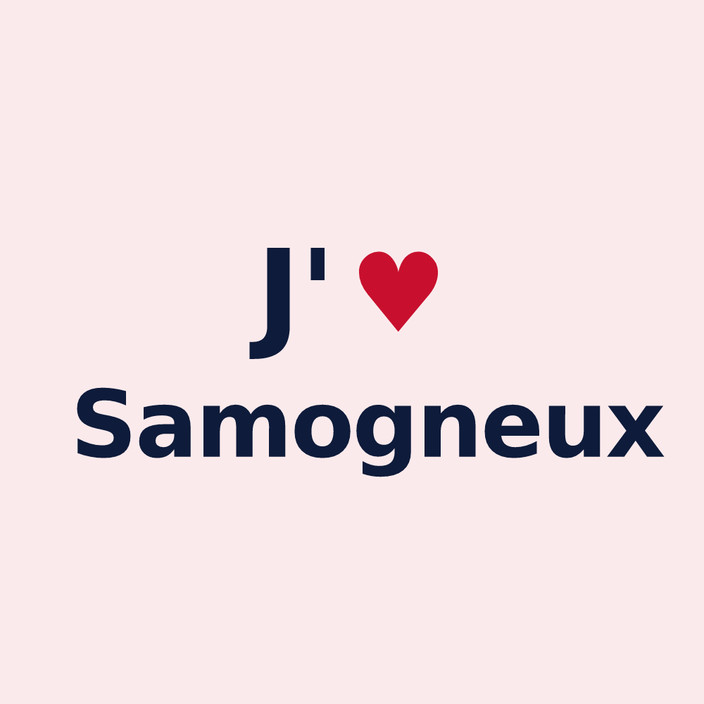 Magnet personnalisé Samogneux — design J'aime Samogneux