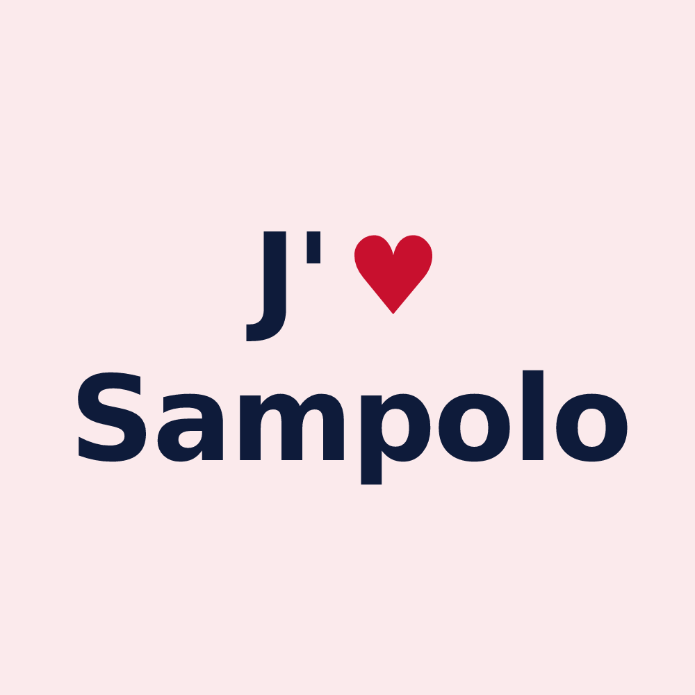 Magnet personnalisé Sampolo — design J'aime Sampolo