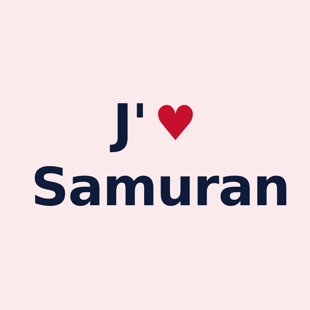 Magnet personnalisé Samuran — design J'aime Samuran