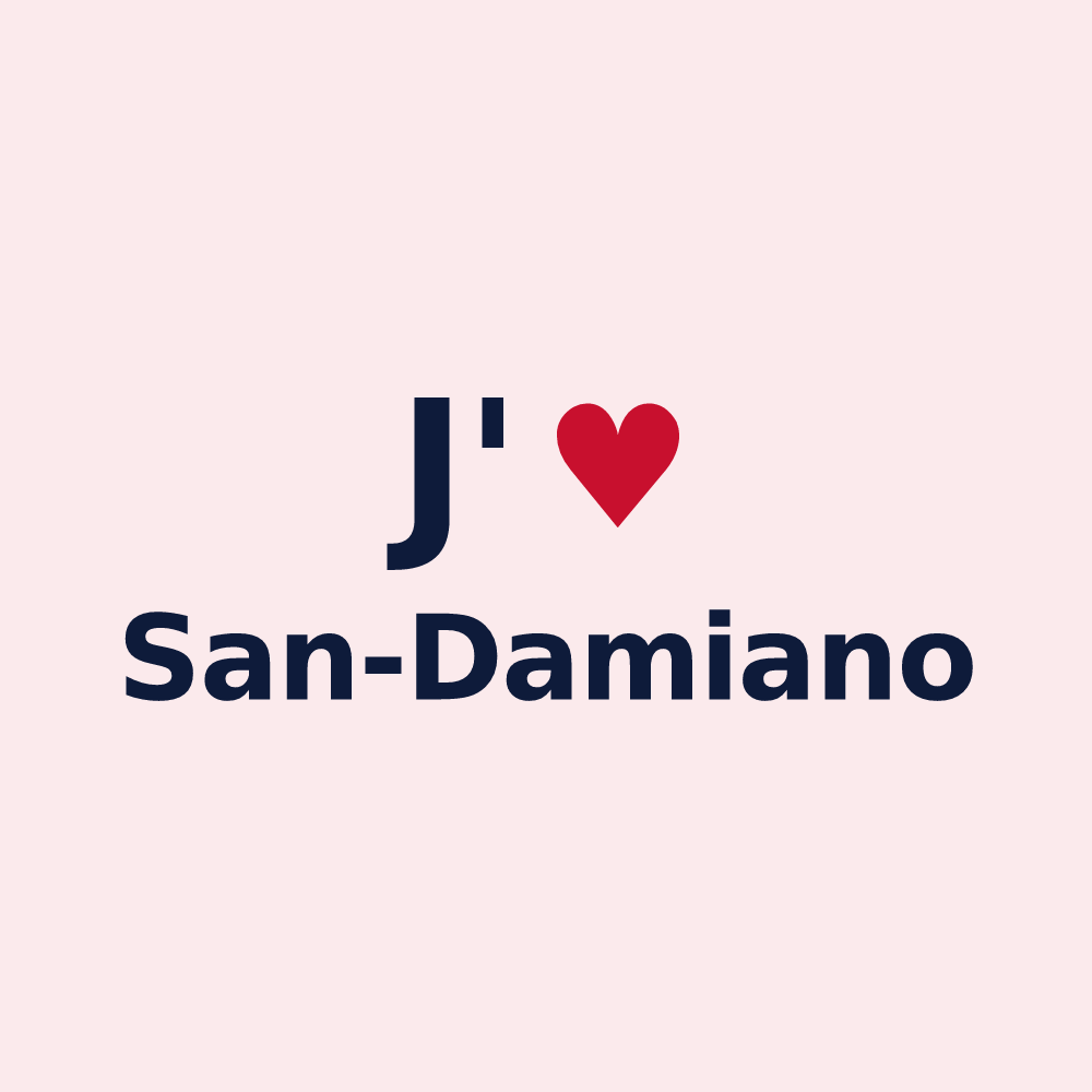 Magnet personnalisé San-Damiano — design J'aime San-Damiano