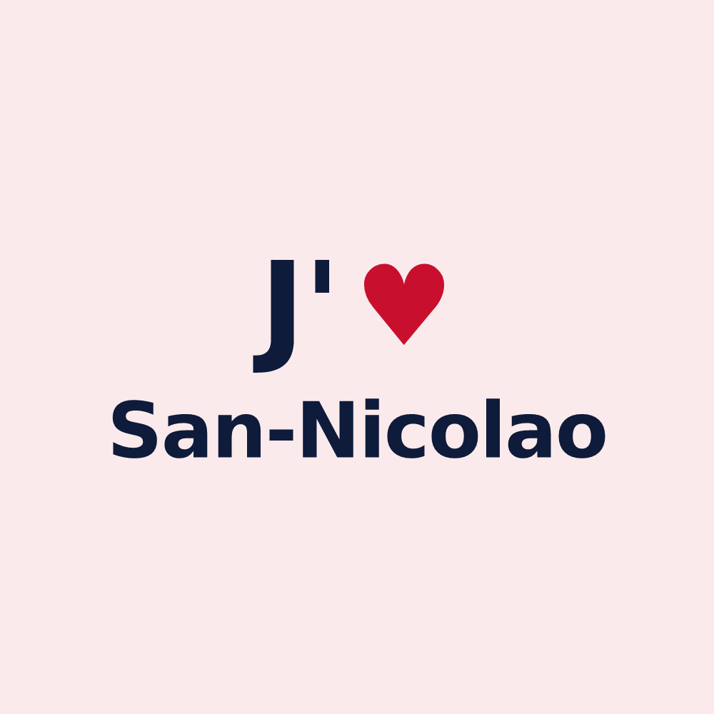 Magnet personnalisé San-Nicolao — design J'aime San-Nicolao