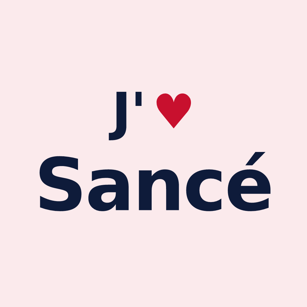 Magnet personnalisé Sancé — design J'aime Sancé