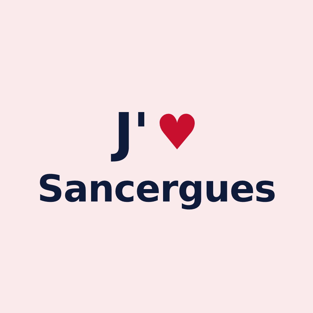 Magnet personnalisé Sancergues — design J'aime Sancergues