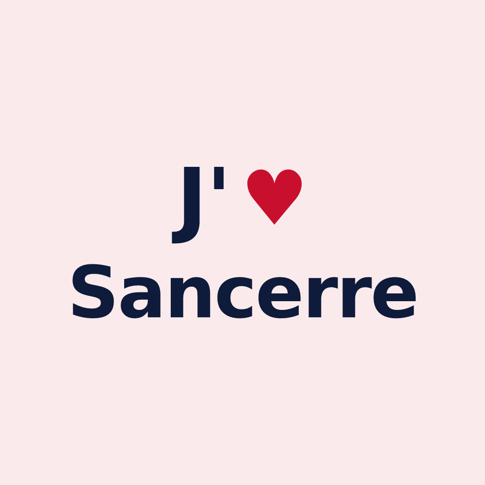 Magnet personnalisé Sancerre — design J'aime Sancerre