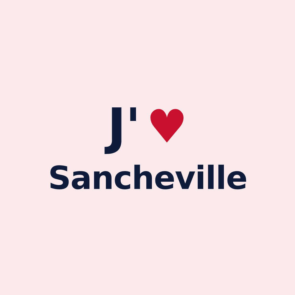 Magnet personnalisé Sancheville — design J'aime Sancheville
