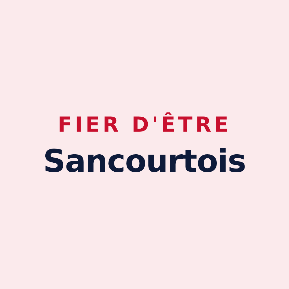 Magnet « Fier d'être Sancourtois » — design pour Sancourt
