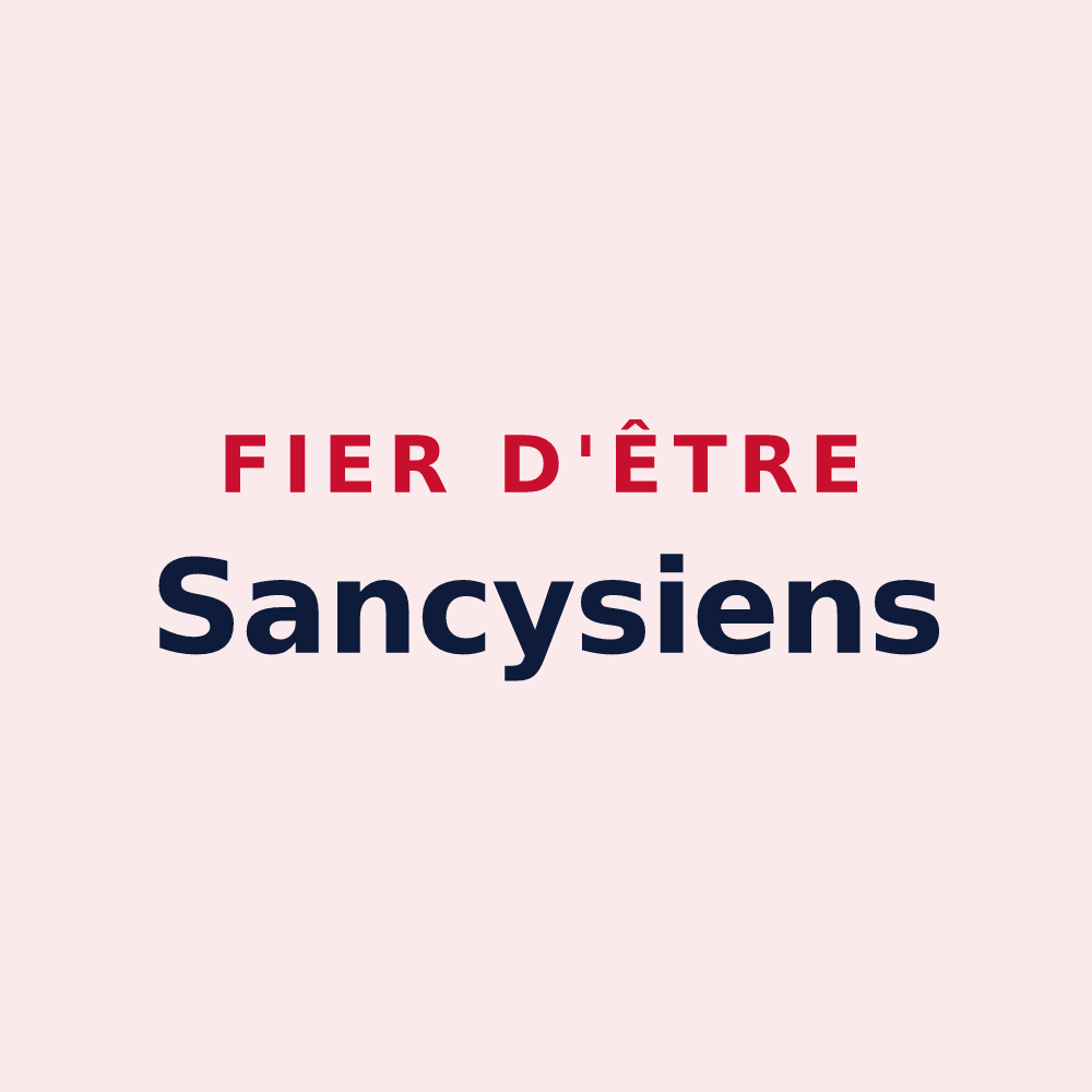 Magnet « Fier d'être Sancysiens » — design pour Sancy-les-Cheminots