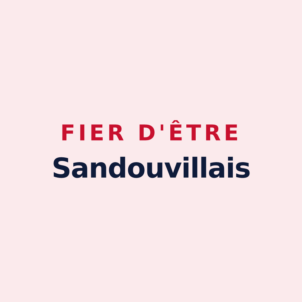 Magnet « Fier d'être Sandouvillais » — design pour Sandouville