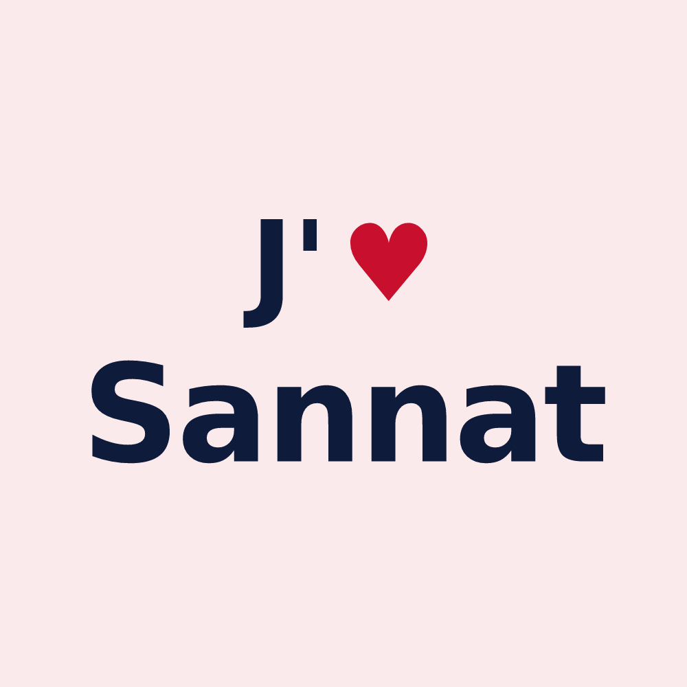 Magnet personnalisé Sannat — design J'aime Sannat