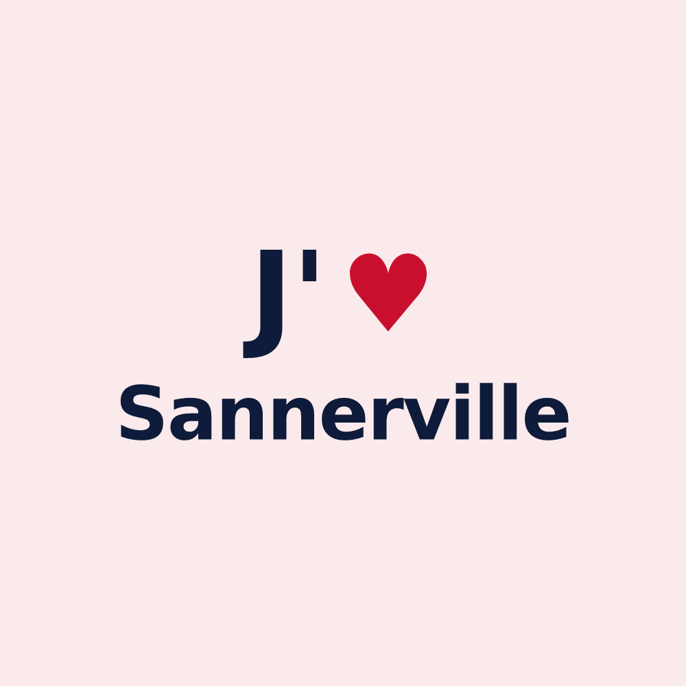 Magnet personnalisé Sannerville — design J'aime Sannerville