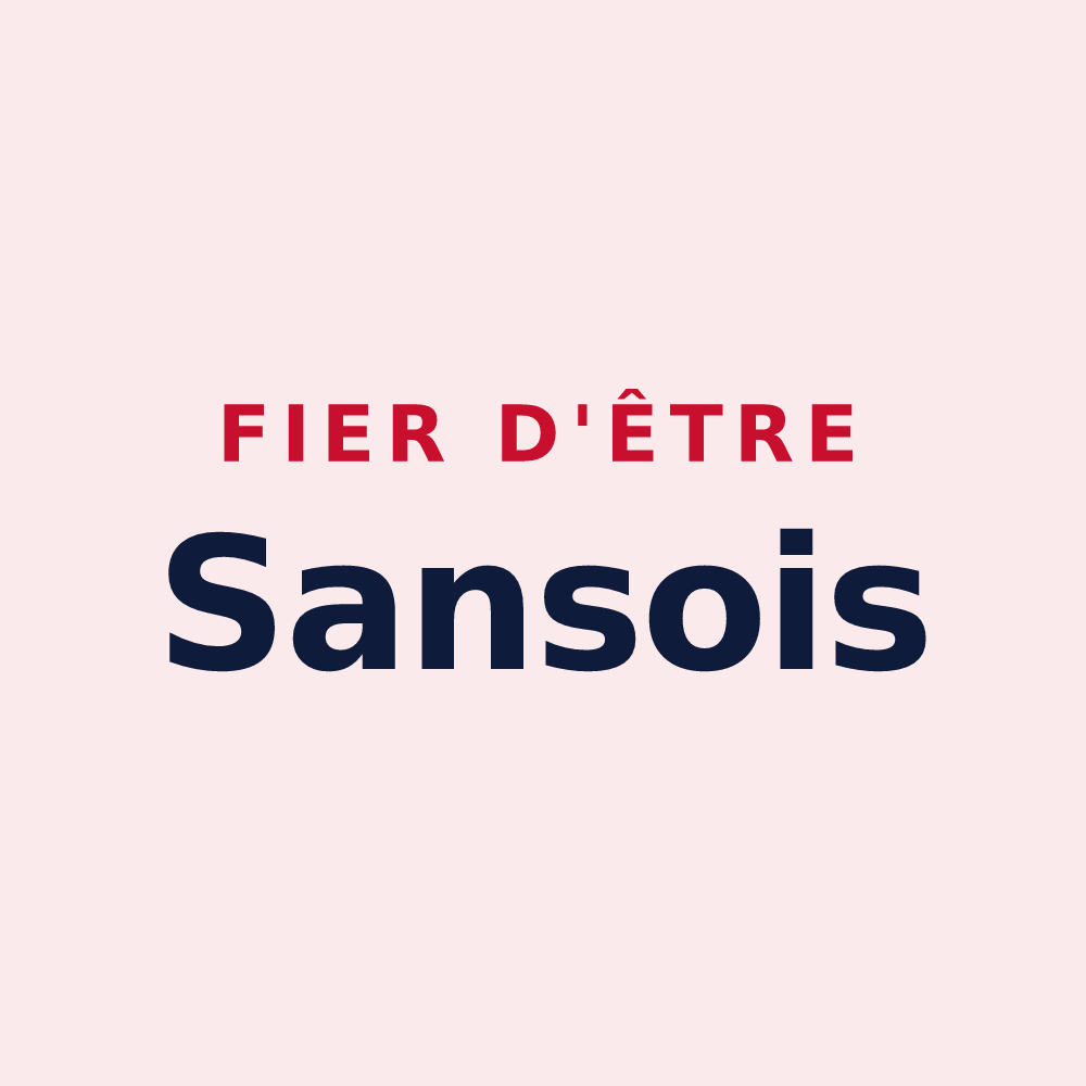 Magnet « Fier d'être Sansois » — design pour Sansais
