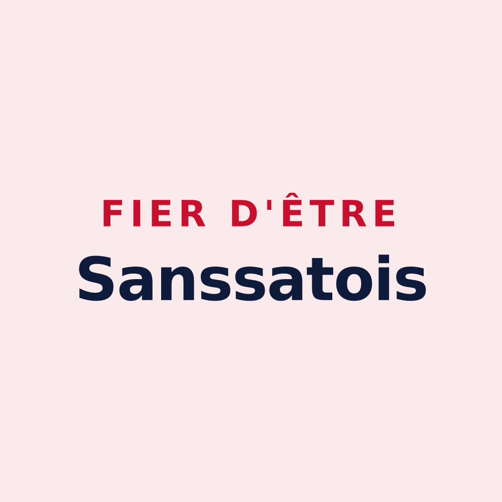 Magnet « Fier d'être Sanssatois » — design pour Sanssat