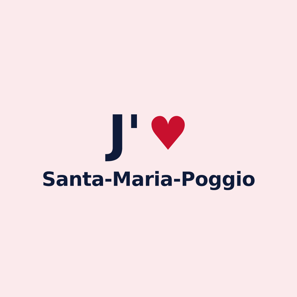 Magnet personnalisé Santa-Maria-Poggio — design J'aime Santa-Maria-Poggio