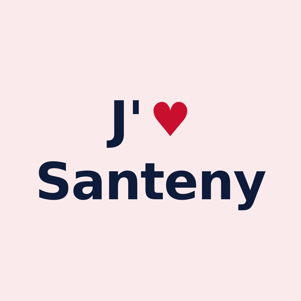Magnet personnalisé Santeny — design J'aime Santeny