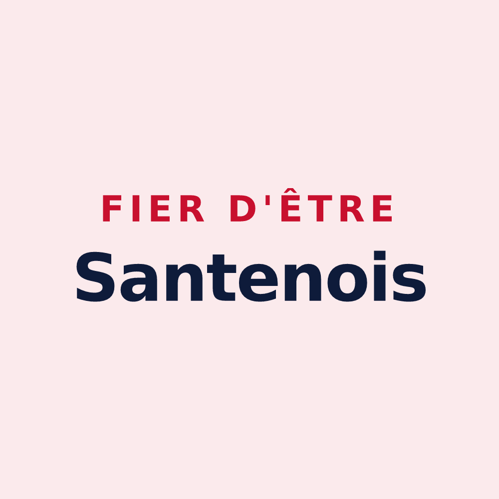 Magnet « Fier d'être Santenois » — design pour Santeny
