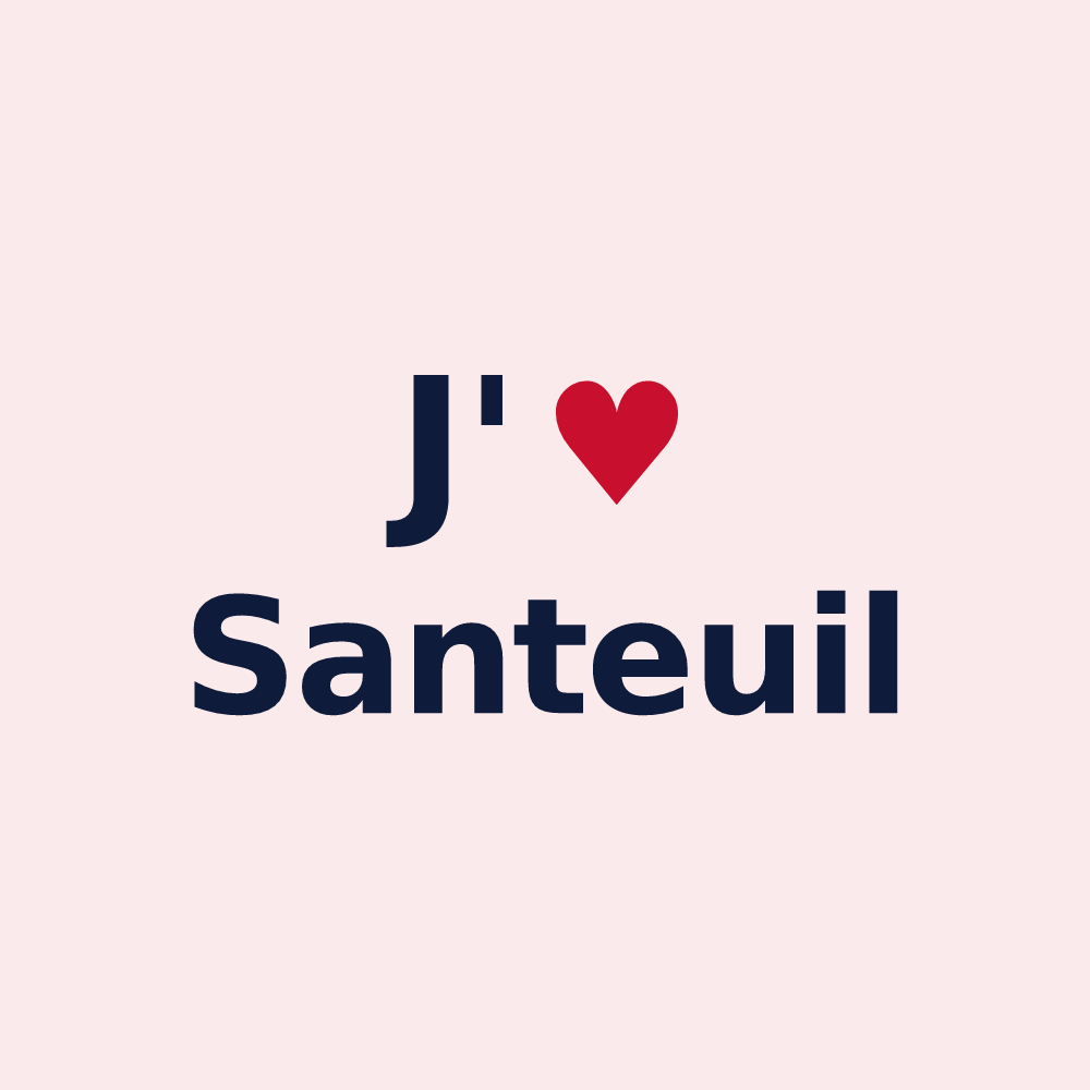 Magnet personnalisé Santeuil — design J'aime Santeuil