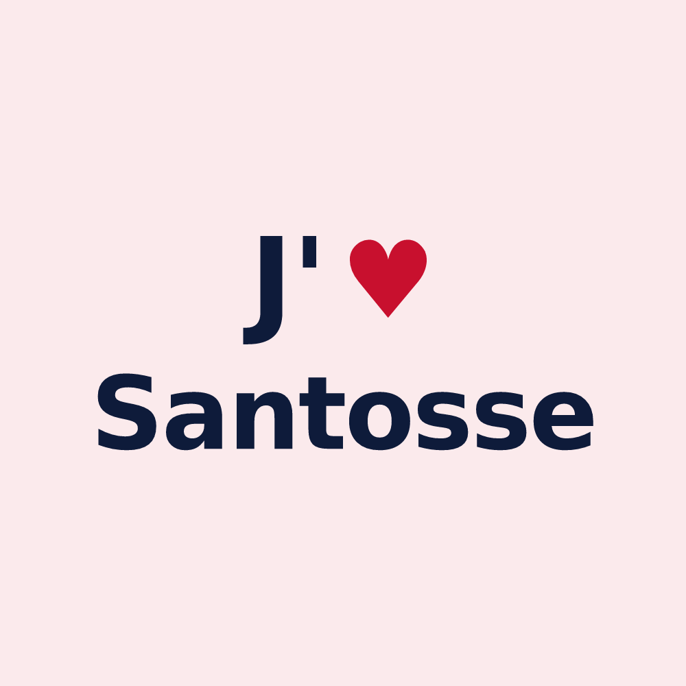 Magnet personnalisé Santosse — design J'aime Santosse