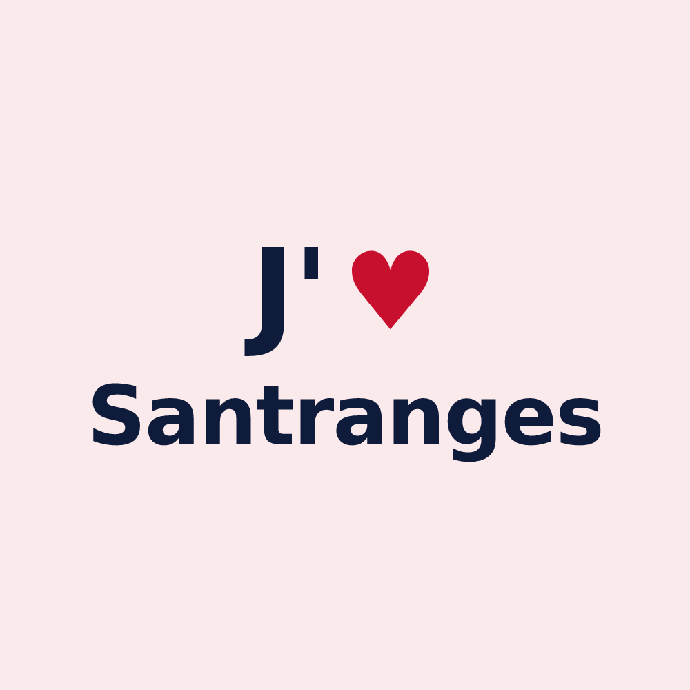 Magnet personnalisé Santranges — design J'aime Santranges