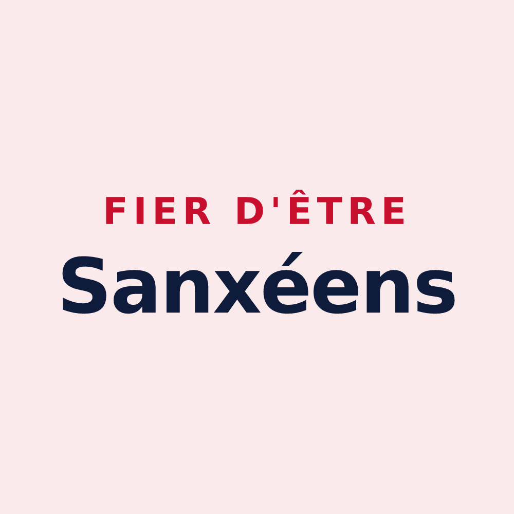 Magnet « Fier d'être Sanxéens » — design pour Sanxay
