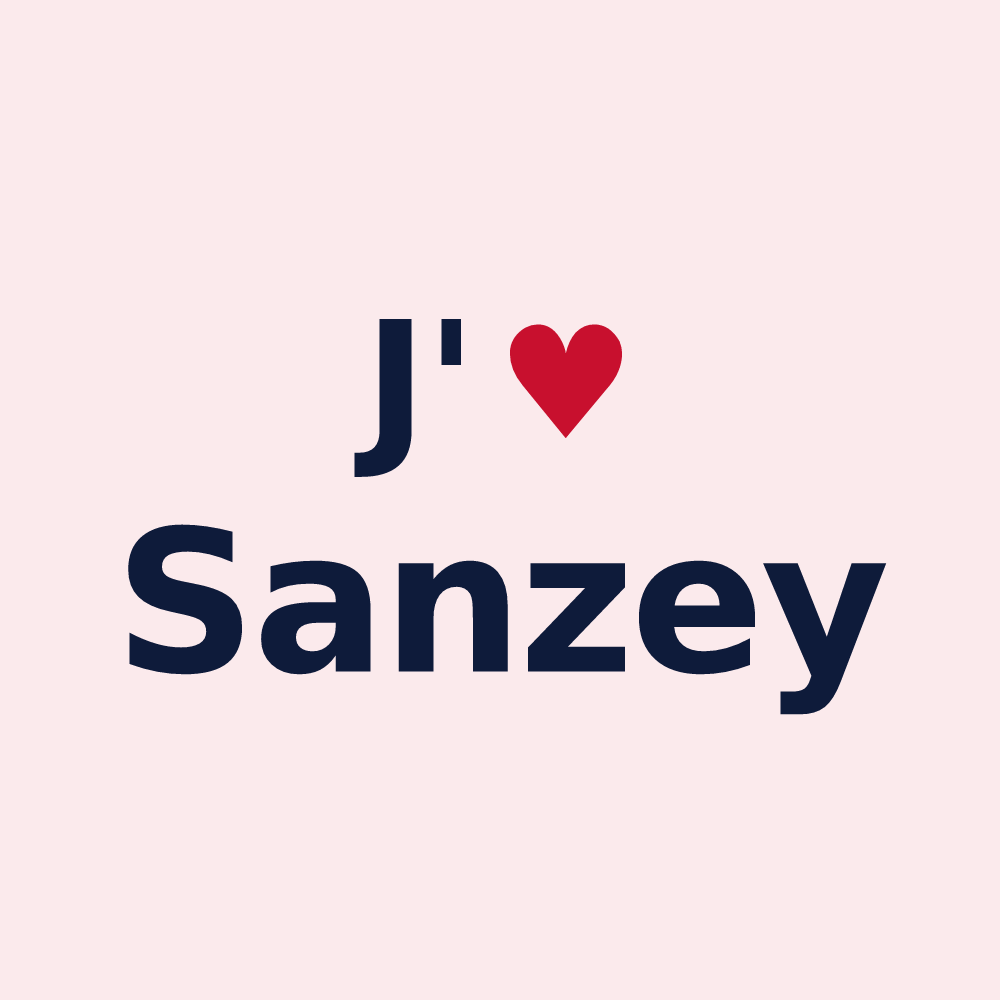 Magnet personnalisé Sanzey — design J'aime Sanzey