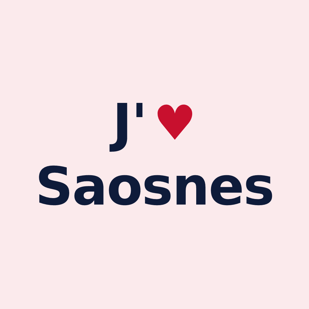 Magnet personnalisé Saosnes — design J'aime Saosnes