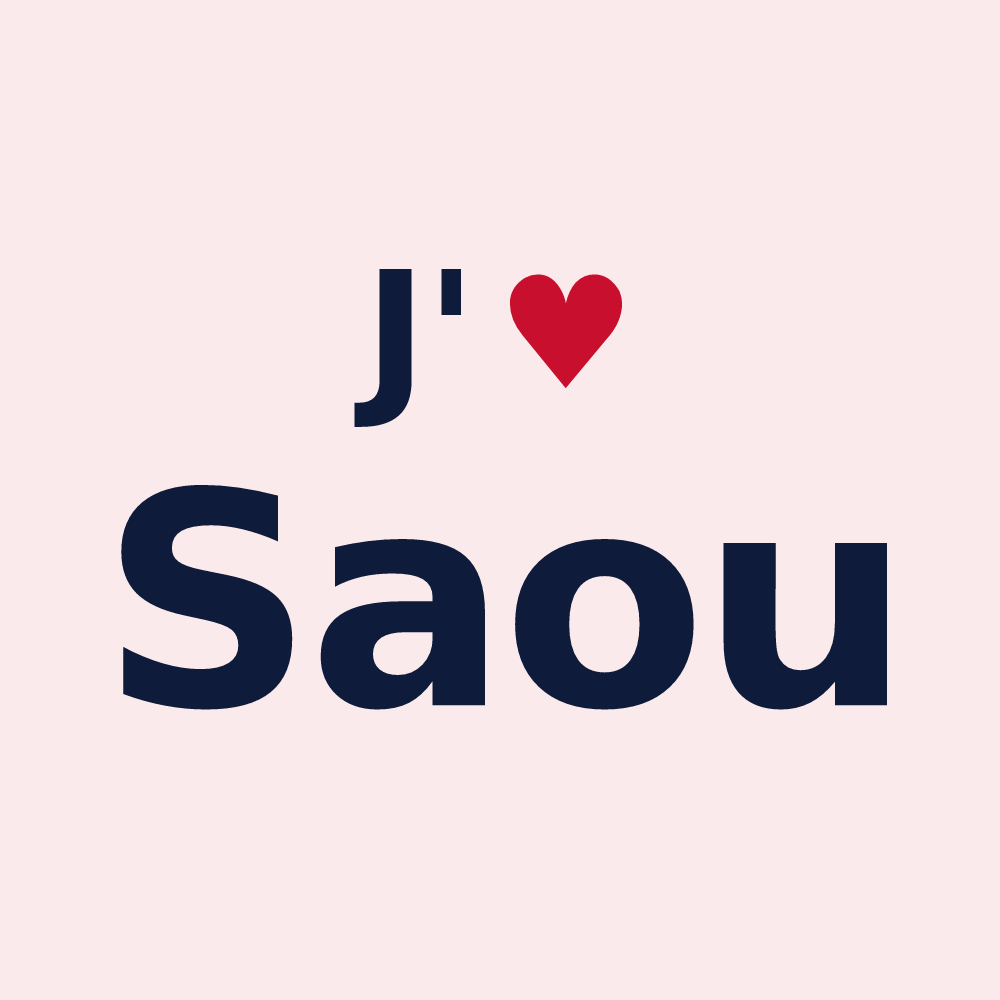 Magnet personnalisé Saou — design J'aime Saou