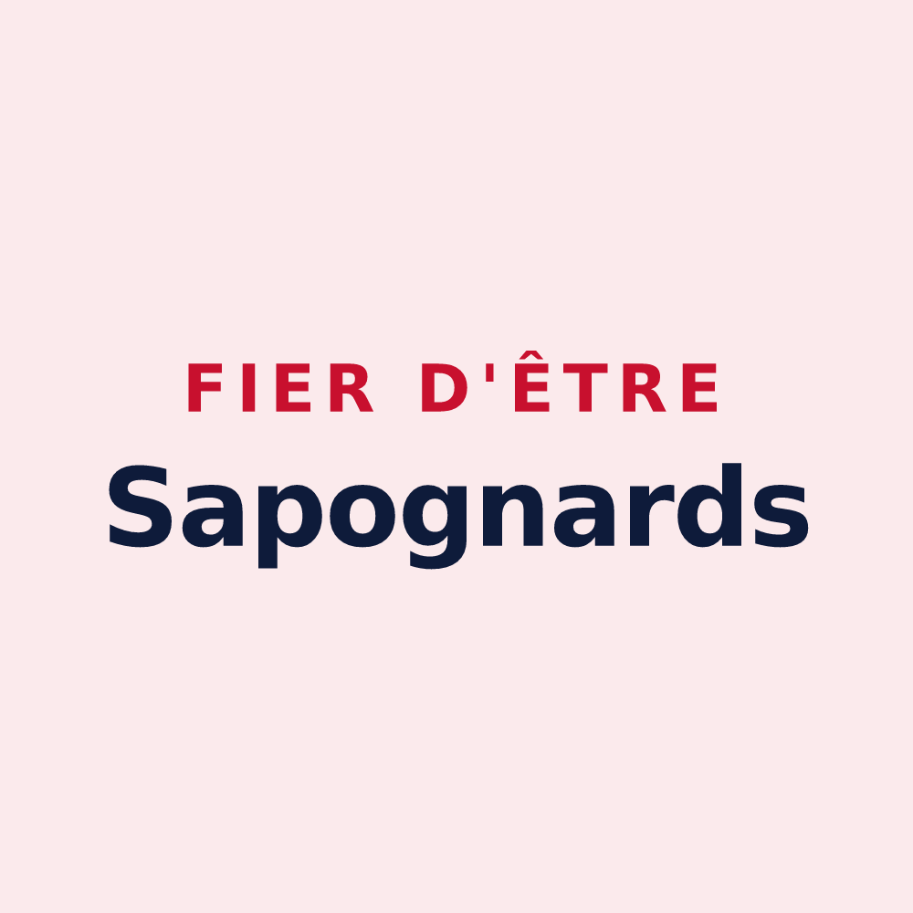 Magnet « Fier d'être Sapognards » — design pour Sapogne-sur-Marche