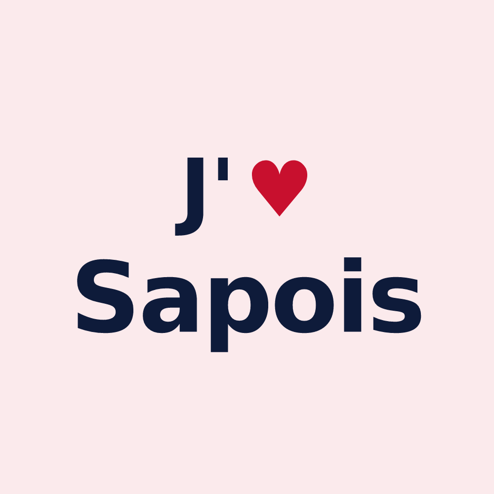 Magnet personnalisé Sapois — design J'aime Sapois