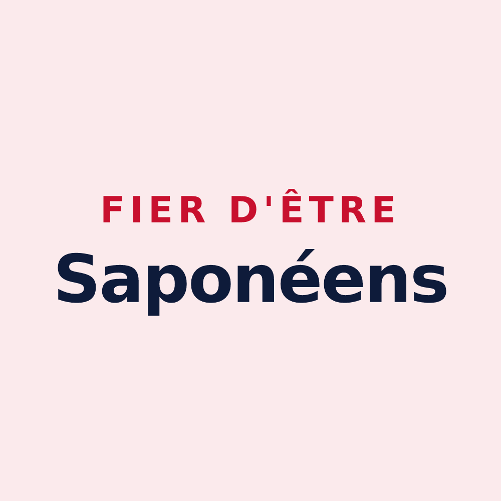 Magnet « Fier d'être Saponéens » — design pour Saponay