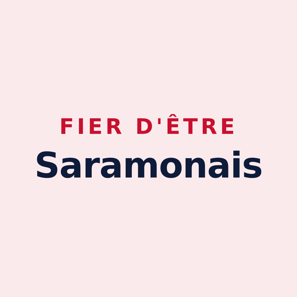 Magnet « Fier d'être Saramonais » — design pour Saramon