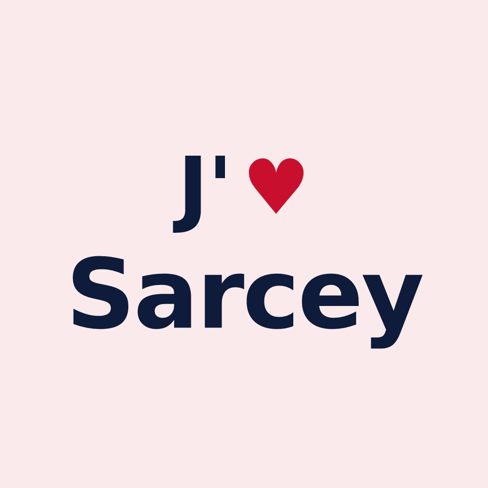 Magnet personnalisé Sarcey — design J'aime Sarcey