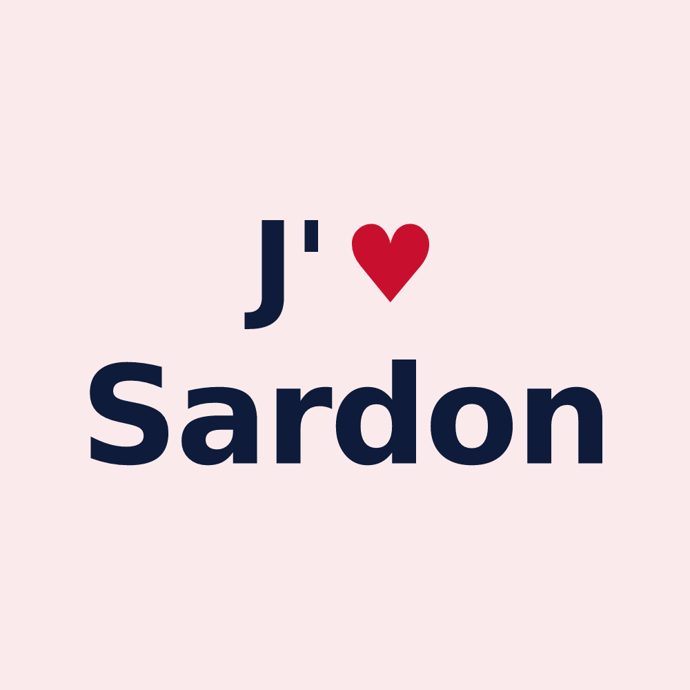Magnet personnalisé Sardon — design J'aime Sardon