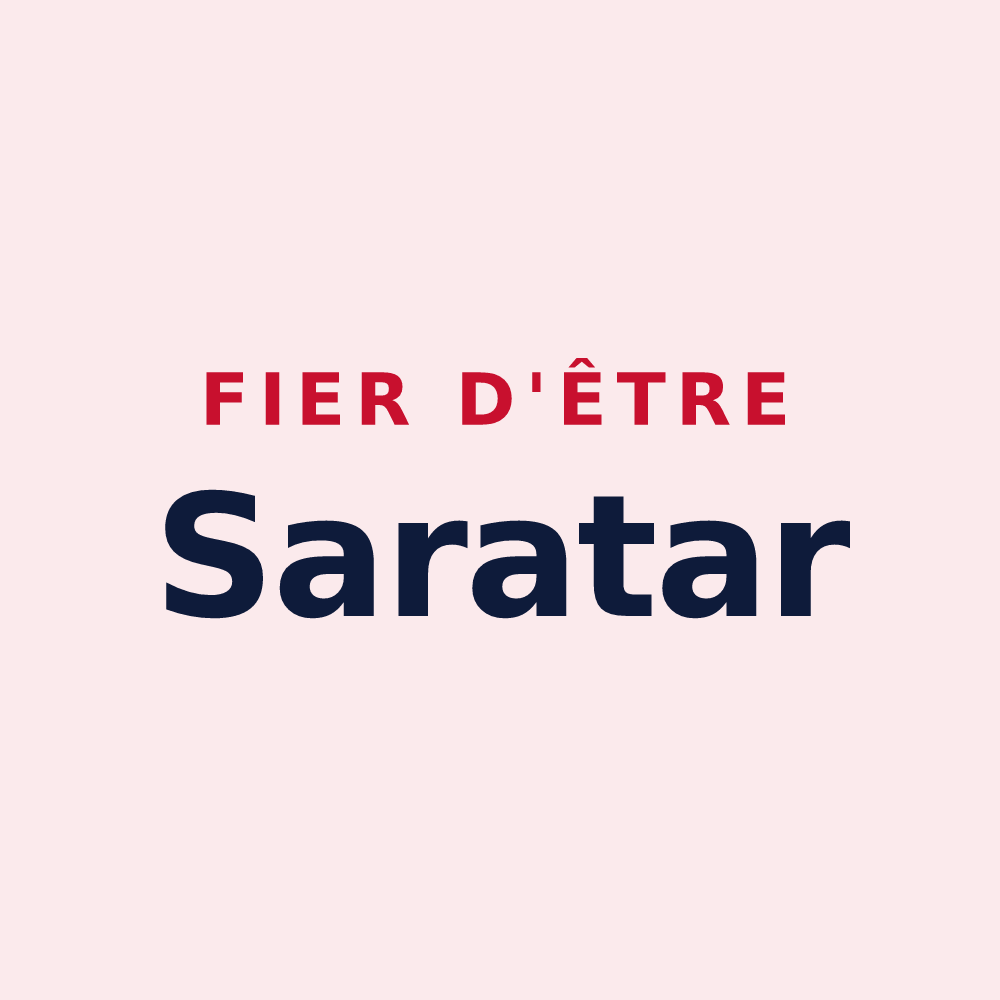 Magnet « Fier d'être Saratar » — design pour Sare