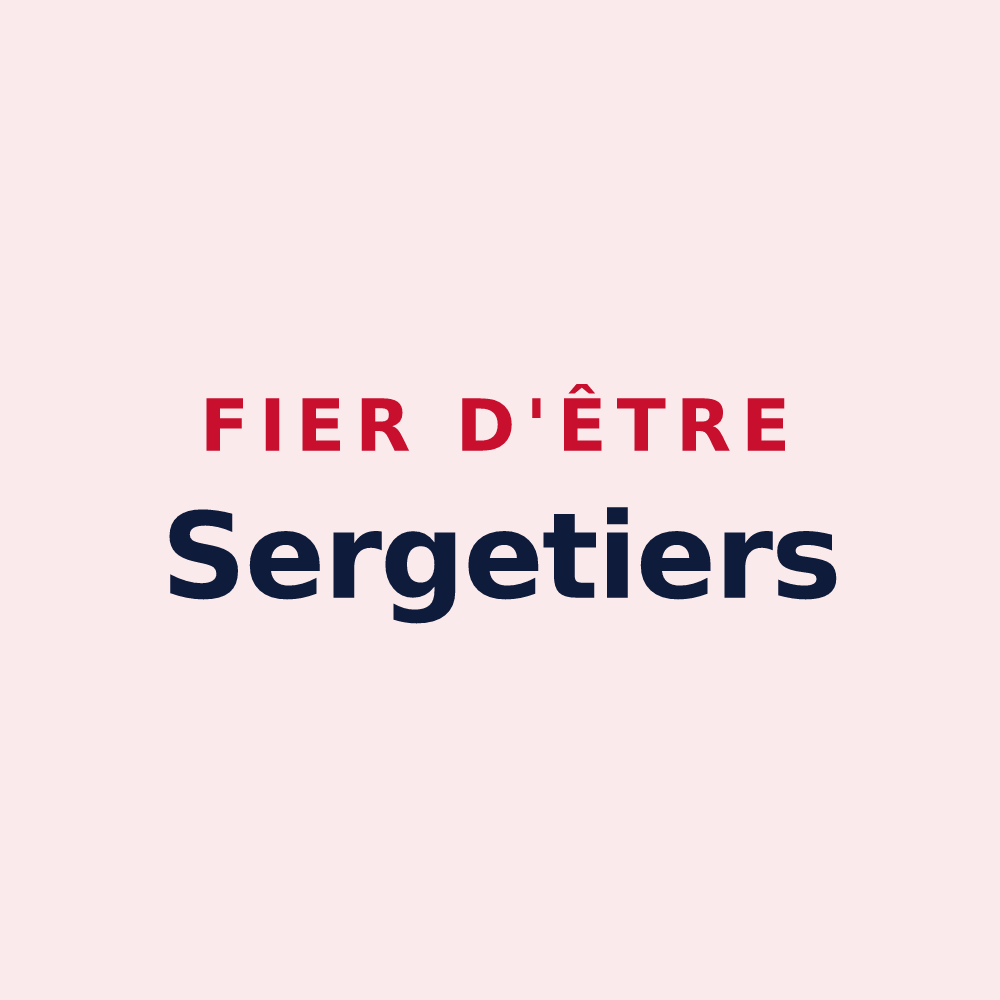 Magnet « Fier d'être Sergetiers » — design pour Sargé-sur-Braye