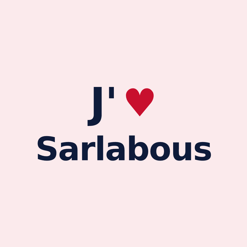 Magnet personnalisé Sarlabous — design J'aime Sarlabous