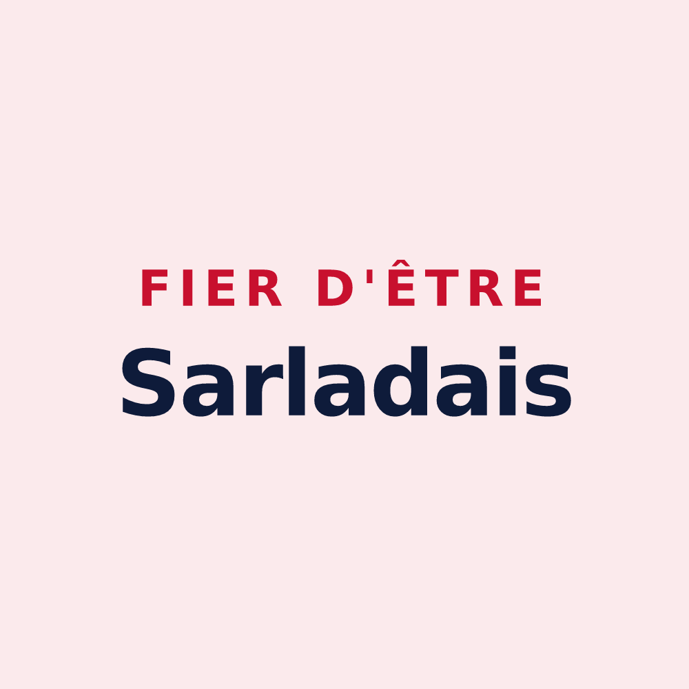 Magnet « Fier d'être Sarladais » — design pour Sarlat-la-Canéda