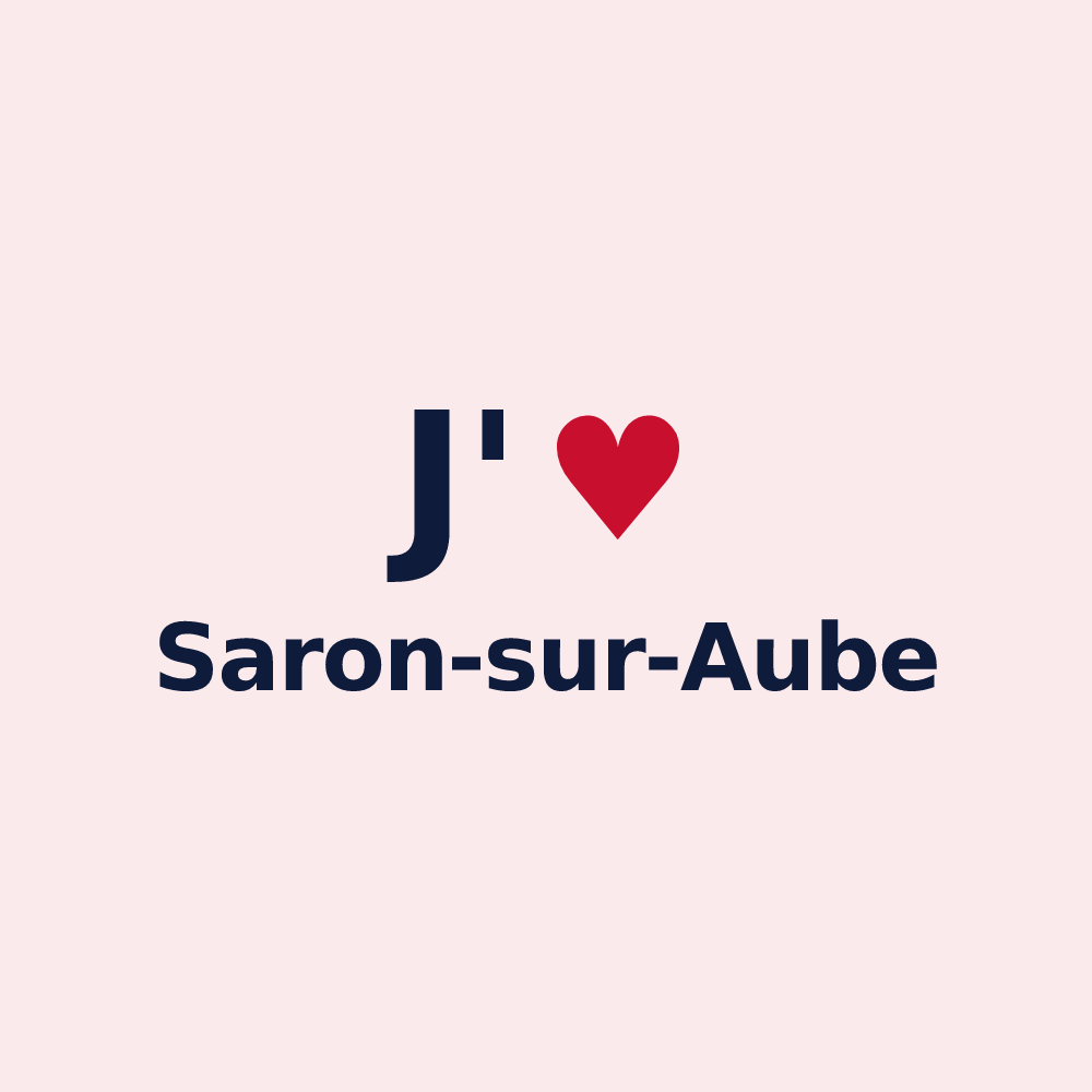 Magnet personnalisé Saron-sur-Aube — design J'aime Saron-sur-Aube