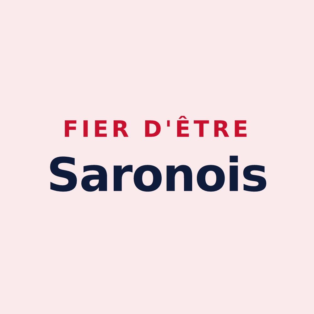 Magnet « Fier d'être Saronois » — design pour Saron-sur-Aube