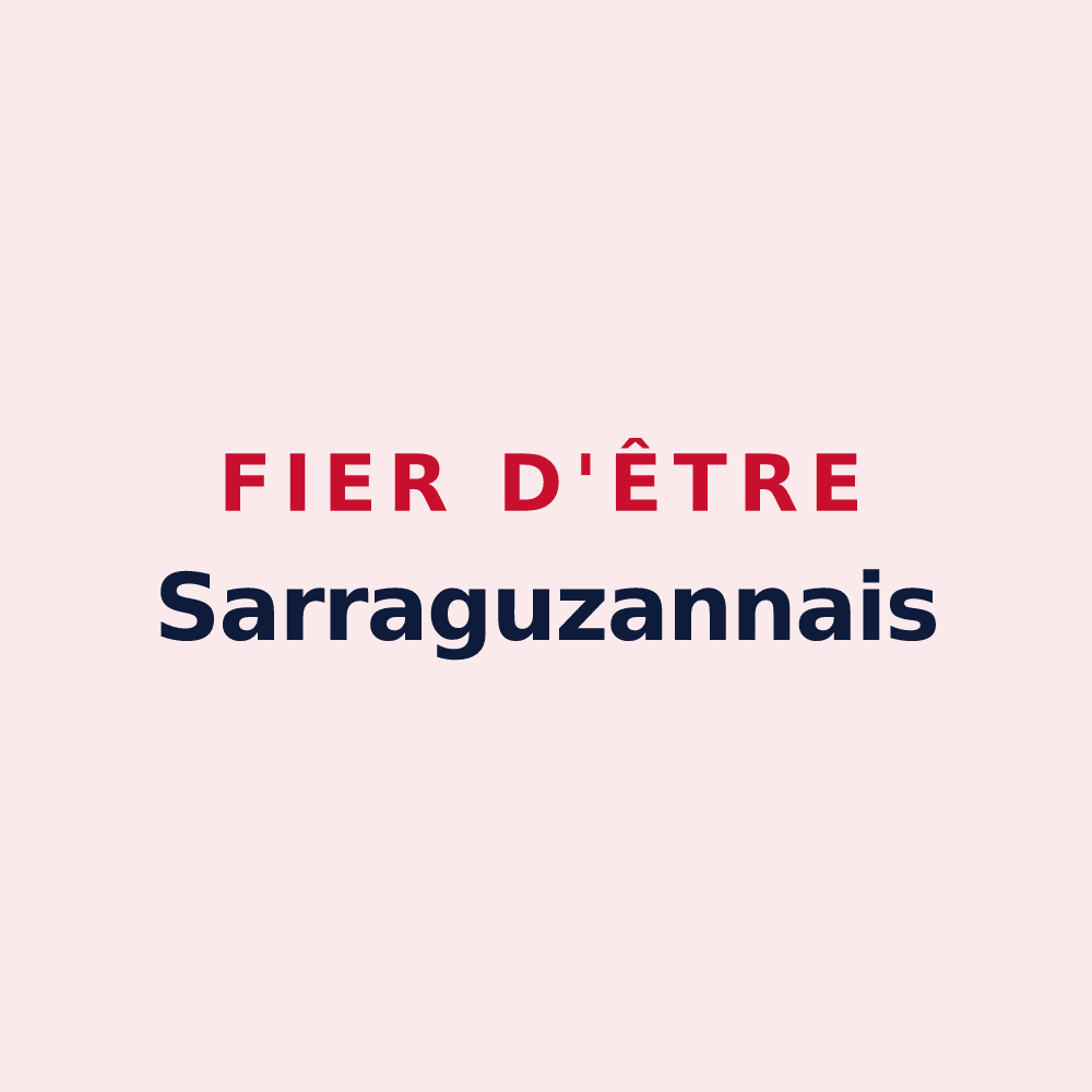 Magnet « Fier d'être Sarraguzannais » — design pour Sarraguzan