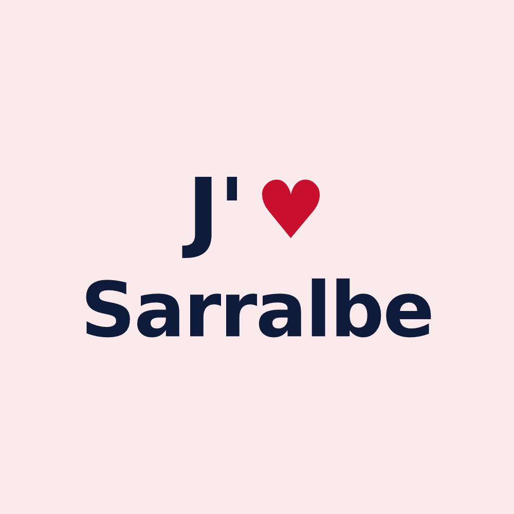 Magnet personnalisé Sarralbe — design J'aime Sarralbe