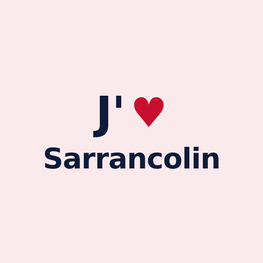 Magnet personnalisé Sarrancolin — design J'aime Sarrancolin