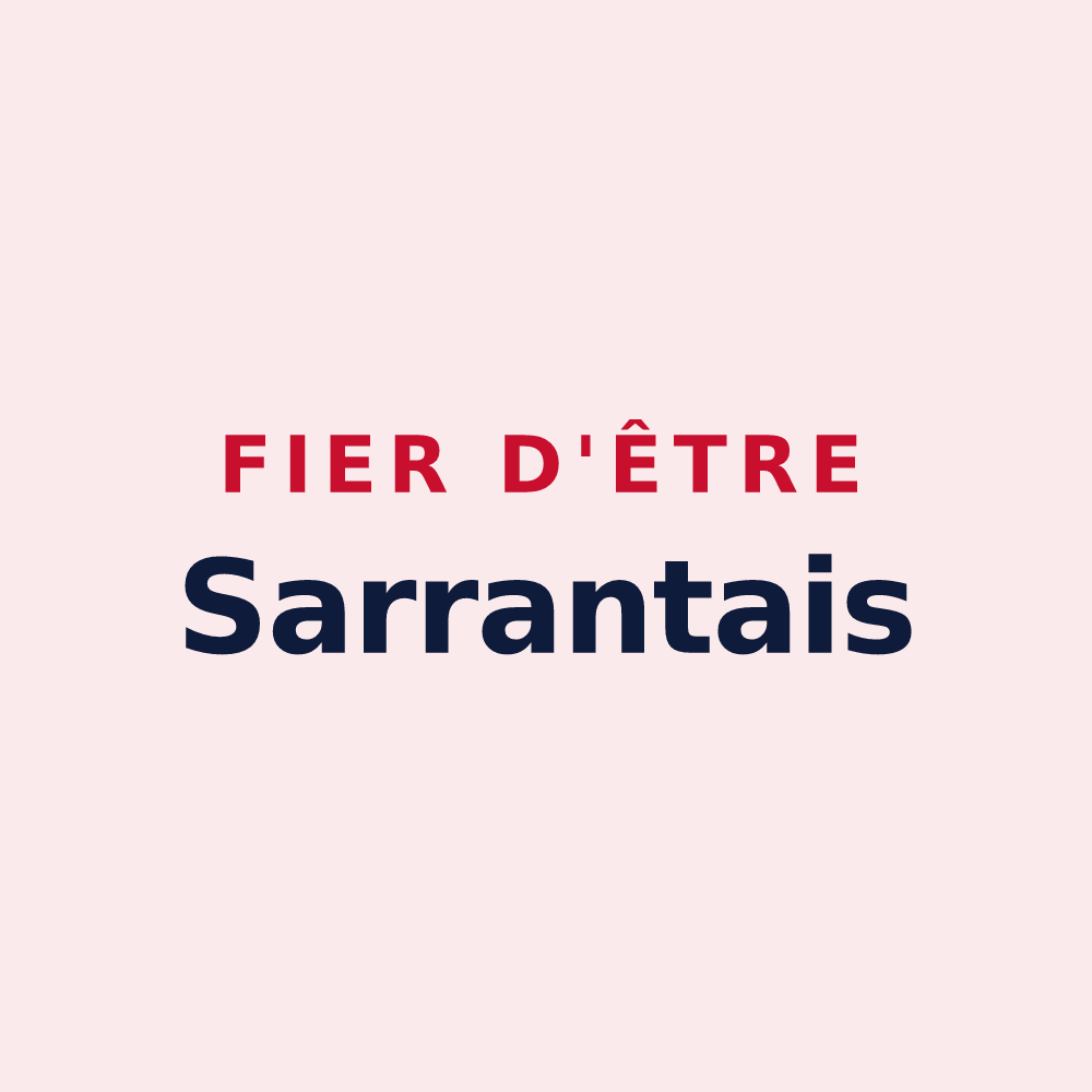 Magnet « Fier d'être Sarrantais » — design pour Sarrant