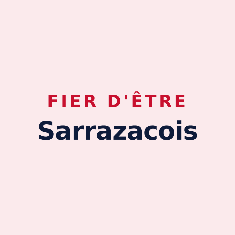 Magnet « Fier d'être Sarrazacois » — design pour Sarrazac