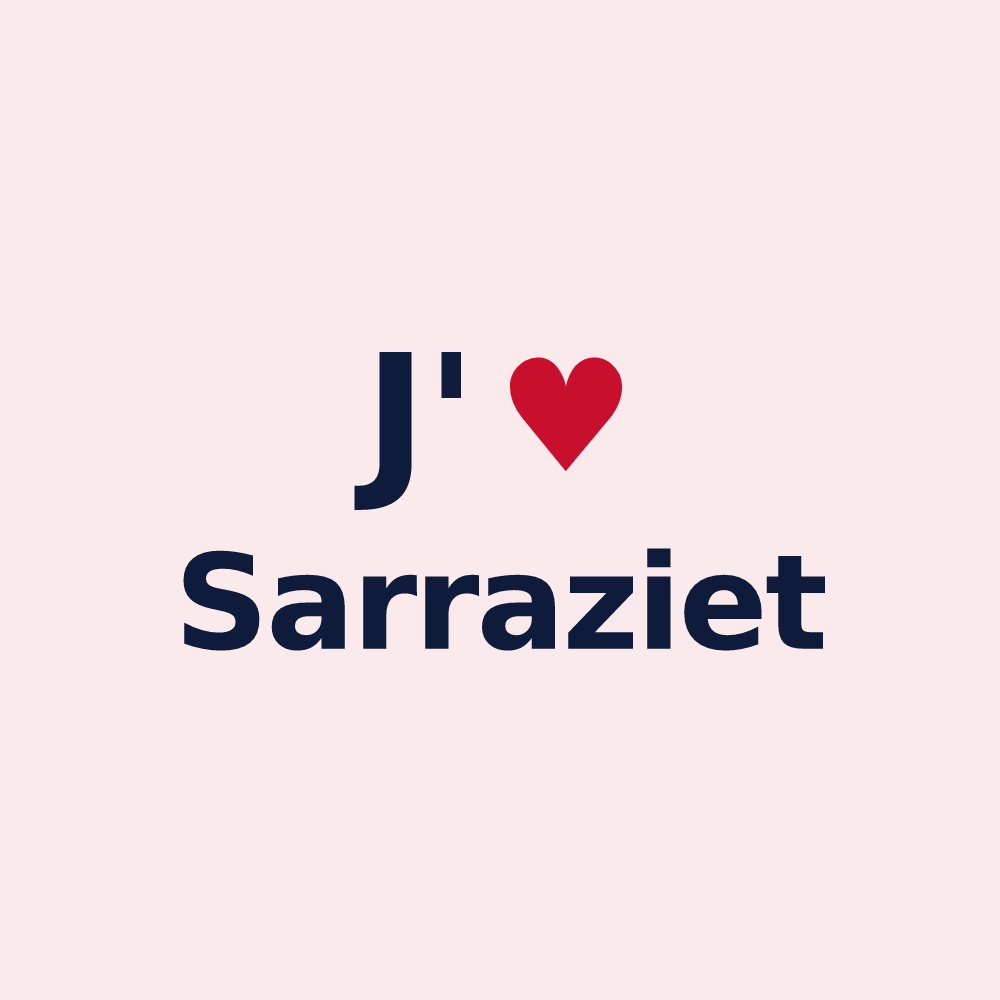 Magnet personnalisé Sarraziet — design J'aime Sarraziet
